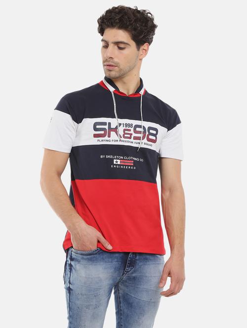 mock neck color blocked t-shirt - 18617430 - Very Small Image - 1