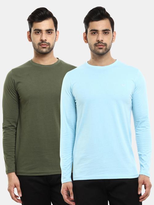 pack of 2 round neck solid t-shirt  - 18617473 - Very Small Image - 1