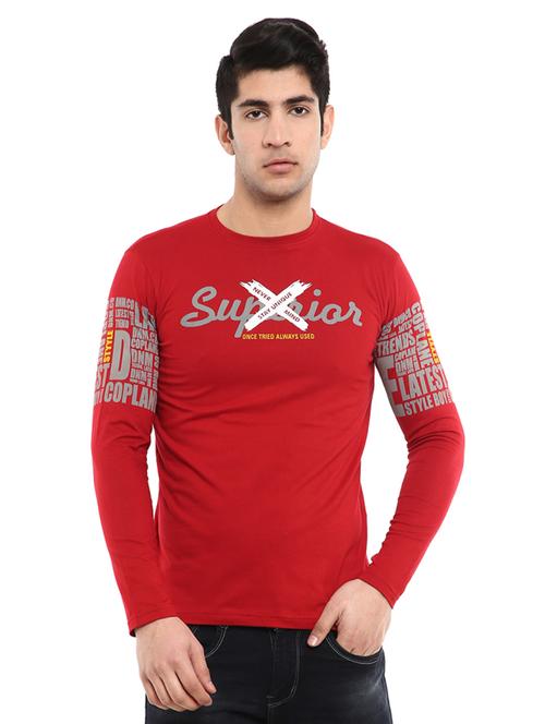 round neck chest printed t-shirt  - 18617520 - Very Small Image - 1