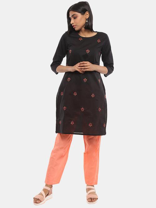 women's straight kurta - 18617628 - Very Small Image - 1