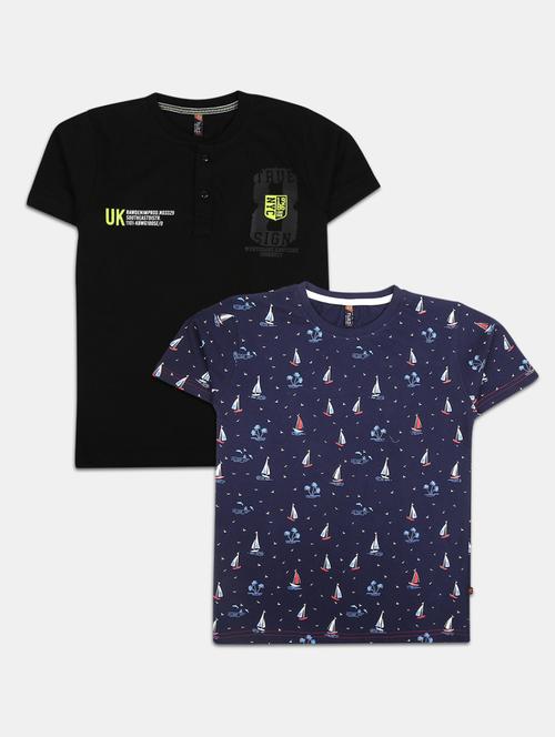 boys pack of 2 printed t-shirt - 18617670 - Very Small Image - 1