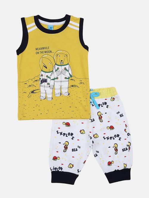 boys round neck printed shorts set - 18617692 - Very Small Image - 1