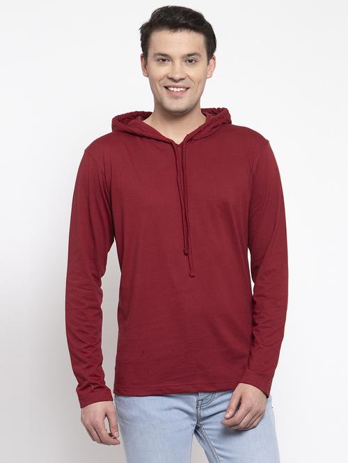 solid hooded t-shirt - 18618150 - Very Small Image - 1