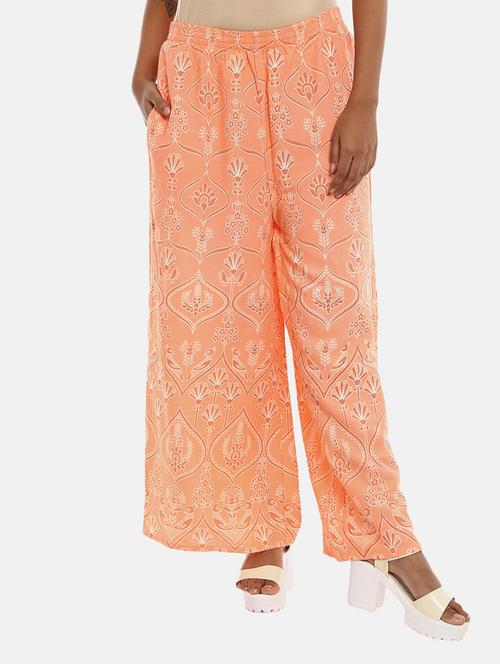 mid rise printed palazzo - 18618600 - Very Small Image - 1