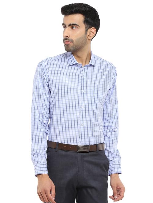 blue checkered formal shirt - 18620595 - Very Small Image - 1