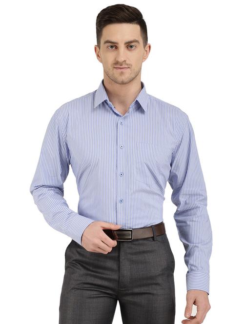 blue striped formal shirt - 18620633 - Very Small Image - 1
