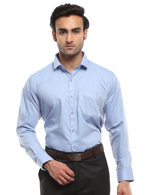 mens solids formal shirt - 18620640 - Very Small Image - 1