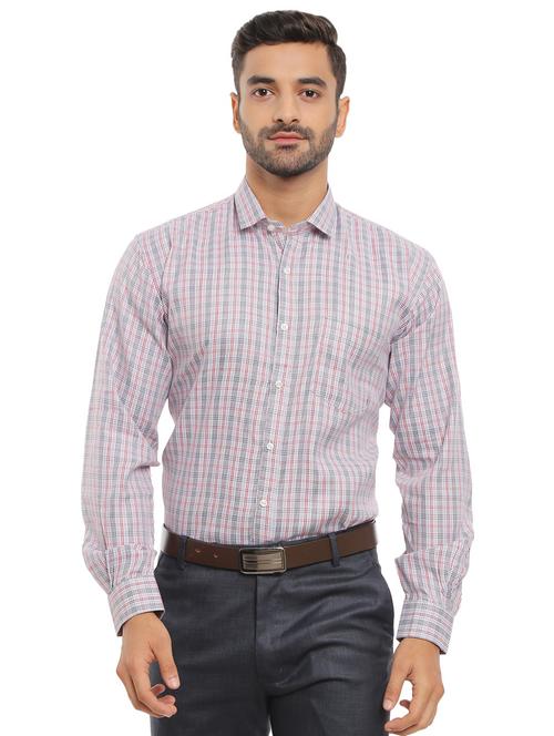 mens checks formal shirt - 18620648 - Very Small Image - 1