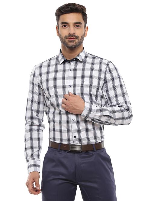 mens checks formal shirt - 18620665 - Very Small Image - 1
