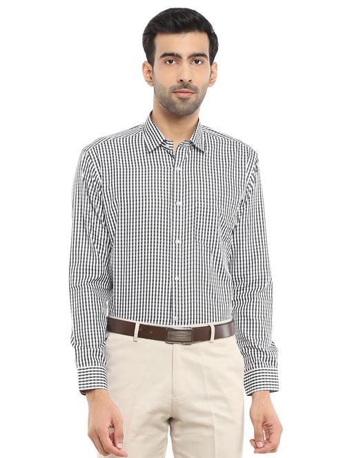 mens checks formal shirt - 18620687 - Very Small Image - 1