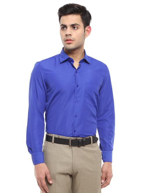 mens solids formal shirt - 18620713 - Very Small Image - 1