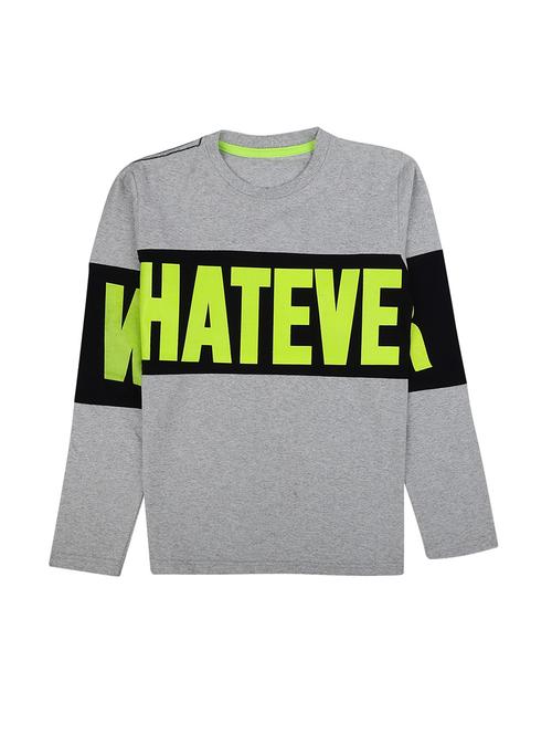 boys round neck chest-printed t-shirt - 18620765 - Very Small Image - 1