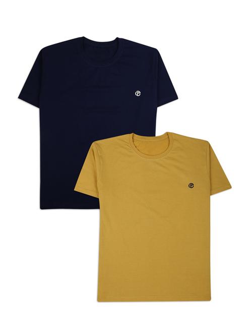 pack of 2 boys round neck solid t-shirt - 18620801 - Very Small Image - 1