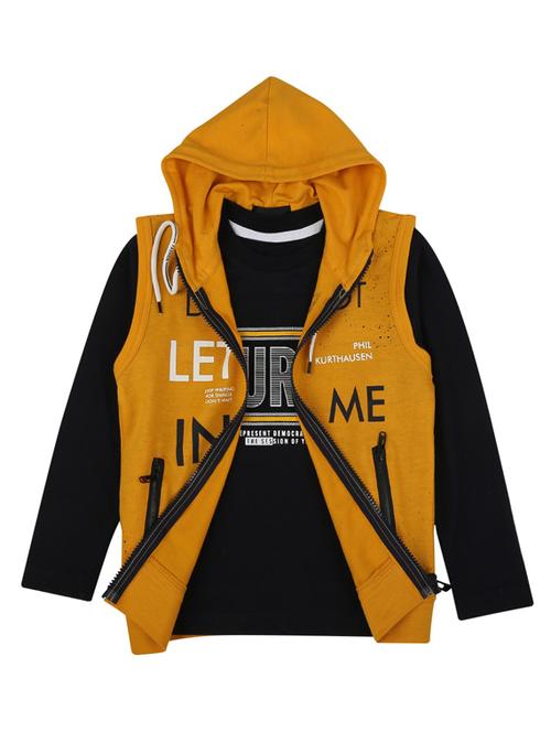 boys hooded neck printed t-shirt - 18620820 - Very Small Image - 1