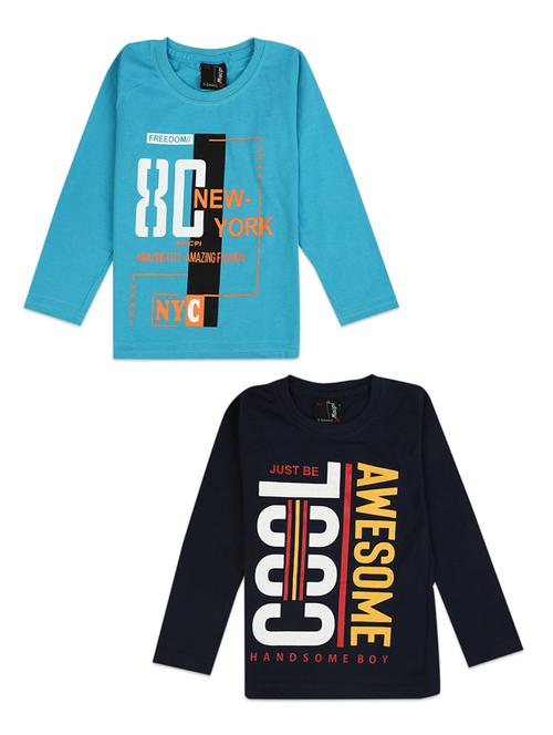 Pack Of 2 Boys Round Neck Printed T-shirt - 18620914 - Very Small Image - 1