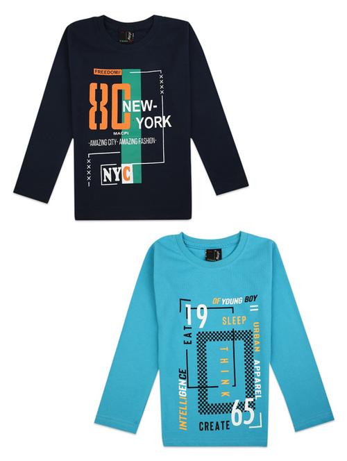 Pack Of 2 Boys Round Neck Printed T-shirt - 18620915 - Very Small Image - 1
