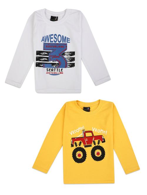 Pack Of 2 Boys Round Neck Printed T-shirt - 18620917 - Very Small Image - 1