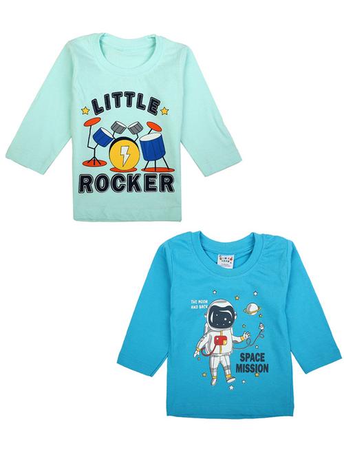 pack of 2 boys round neck printed t-shirt - 18621021 - Very Small Image - 1