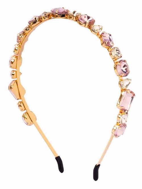 gold plated metal hairband  - 18621656 - Very Small Image - 1