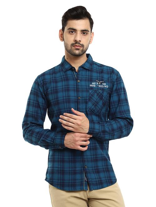mens checks casual shirt - 18622567 - Very Small Image - 1