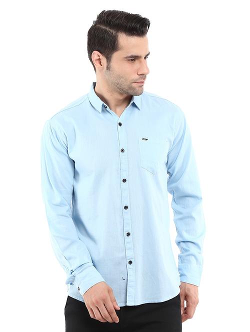 mens solid casual shirt - 18622580 - Very Small Image - 1