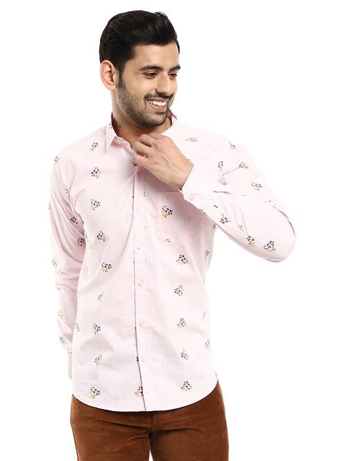mens leaf print casual shirt - 18622596 - Very Small Image - 1