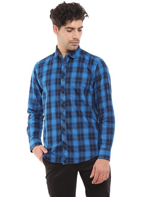 mens checks casual shirt - 18622653 - Very Small Image - 1