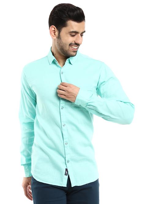 mens solid casual shirt - 18622660 - Very Small Image - 1