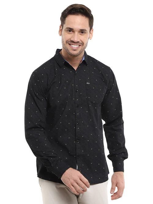 mens geometric casual shirt - 18622661 - Very Small Image - 1