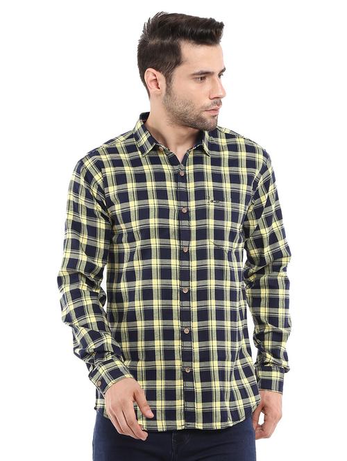mens checks casual shirt - 18623280 - Very Small Image - 1