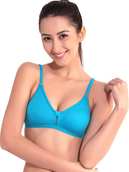 blue non padded regular bra - 18623718 - Very Small Image - 1