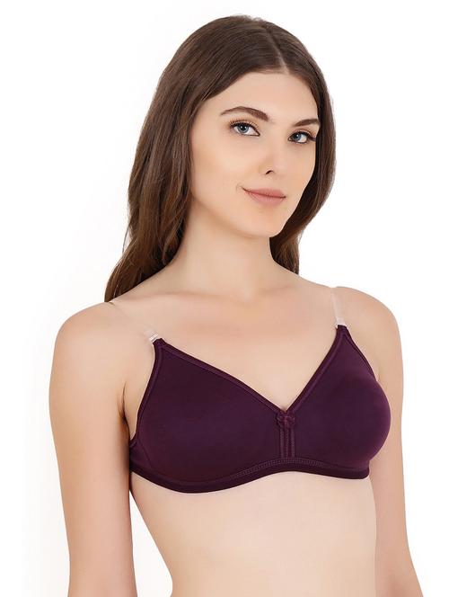 burgundy non padded regular bra - 18623767 - Very Small Image - 1