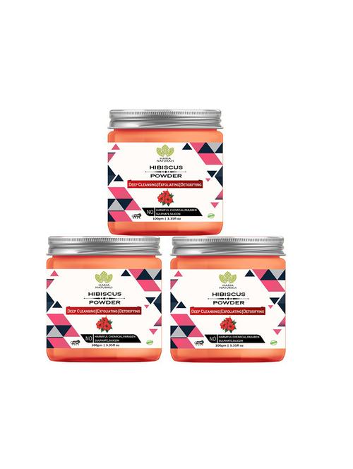 100% pura and naturals hibiscus powder 100 gms (pack of 3) 300gms - 18623883 - Very Small Image - 1