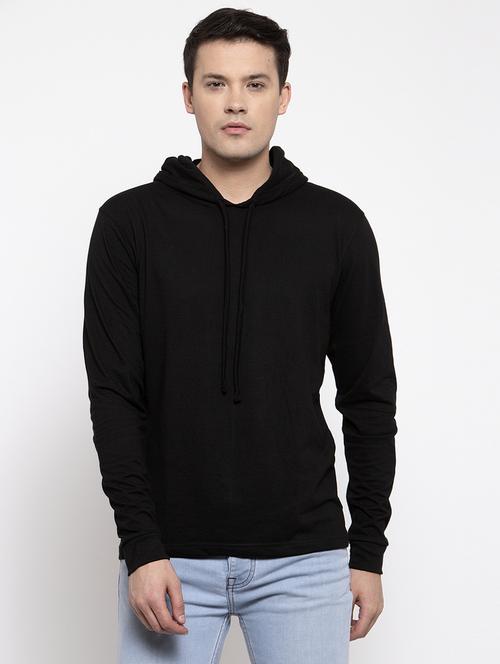 hooded neck solid t-shirt - 18628037 - Very Small Image - 1