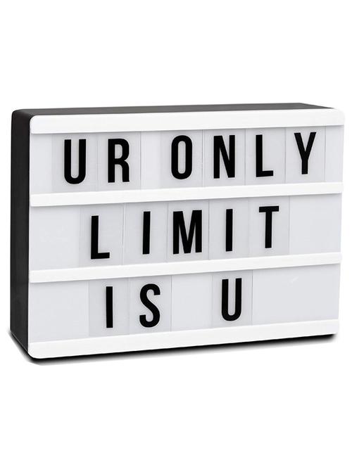 a6 cinematic light box, led changeable quote sign to create personalized messages 96 letters mini white/black - 18629143 - Very Small Image - 1