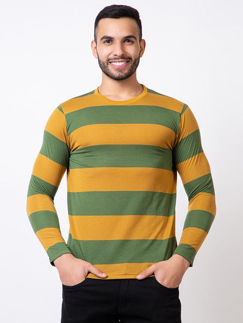 green striped round neck t-shirt - 18629728 - Very Small Image - 1