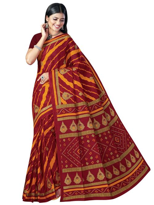 bandhani printed saree  - 18629860 - Very Small Image - 1