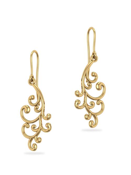 gold plated dangler earring - 18632921 - Very Small Image - 1