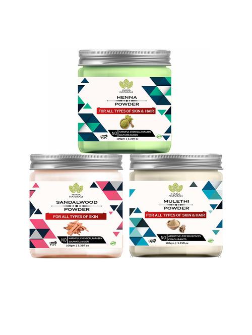 pack of 3 100% pure & natural powder combo - 18635375 - Very Small Image - 1