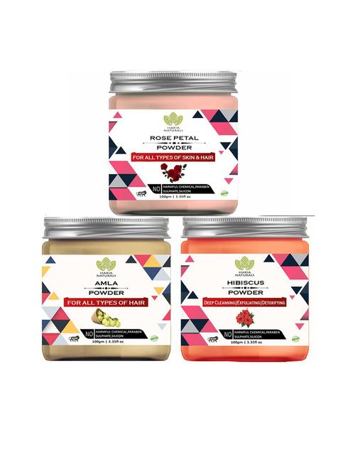 pack of 3 100% pure & natural powder combo - 18635434 - Very Small Image - 1