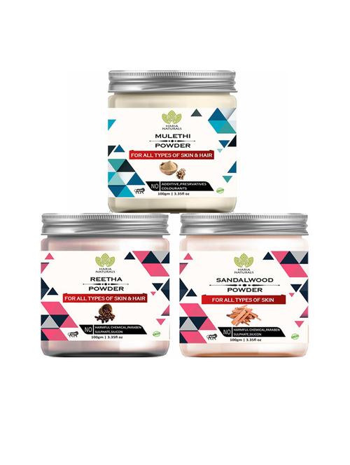 pack of 3 100% pure & natural powder combo - 18635448 - Very Small Image - 1