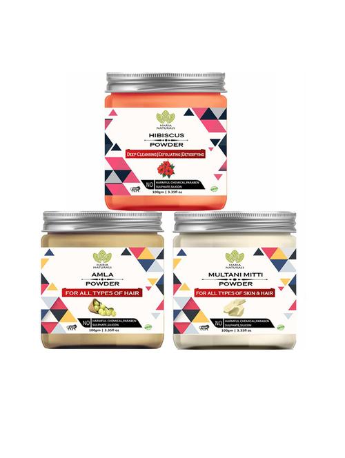 pack of 3 100% pure & natural powder combo - 18635470 - Very Small Image - 1