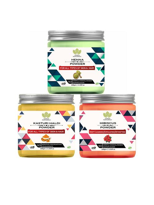 pack of 3 100% pure & natural powder combo - 18635491 - Very Small Image - 1