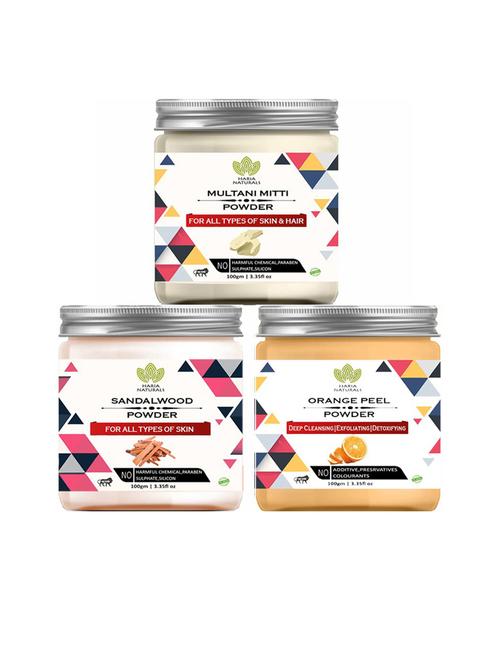 pack of 3 100% pure & natural powder combo - 18635517 - Very Small Image - 1