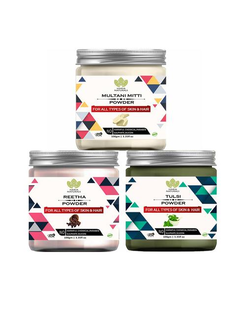 pack of 3 100% pure & natural powder combo - 18635521 - Very Small Image - 1