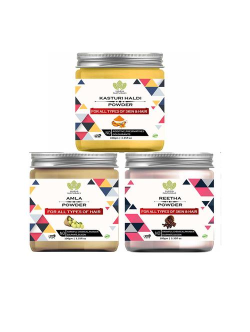 pack of 3 100% pure & natural powder combo - 18635539 - Very Small Image - 1