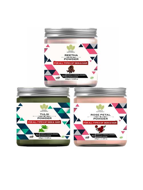 pack of 3 100% pure & natural powder combo - 18635561 - Very Small Image - 1