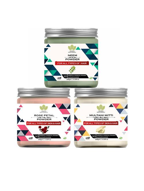 pack of 3 100% pure & natural powder combo - 18635590 - Very Small Image - 1