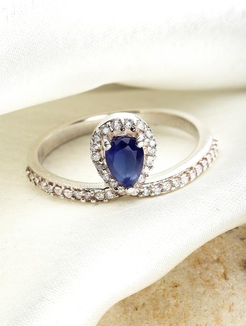 blue metal finger  ring - 18636165 - Very Small Image - 1