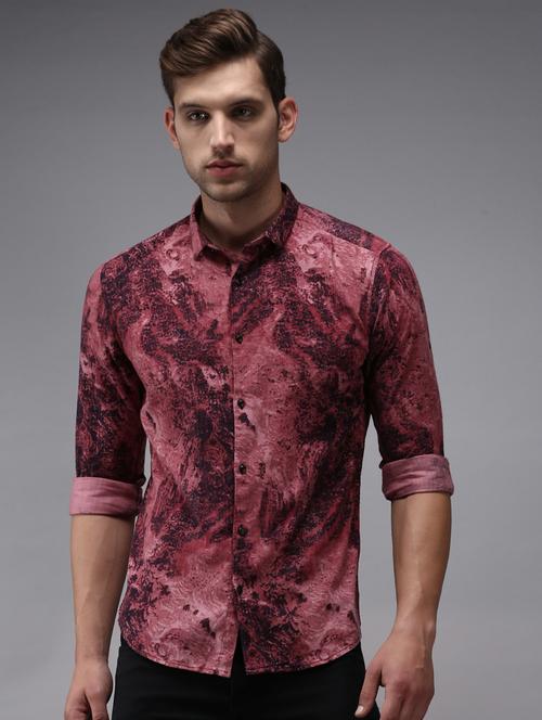 mens abstract casual shirt - 18636816 - Very Small Image - 1